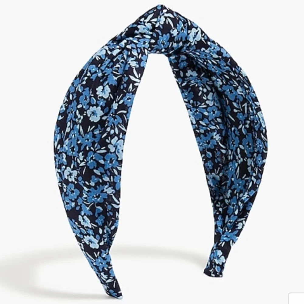 NWT J. Crew Floral Knot Headband, Boho Romantic Feminine Blue J. Crew Factory OS - Picture 11 of 11